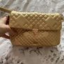Gold quilted Punt Roma bag Image 6