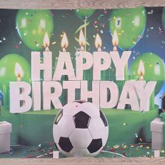 Birthday Backdrop and 7 invitations