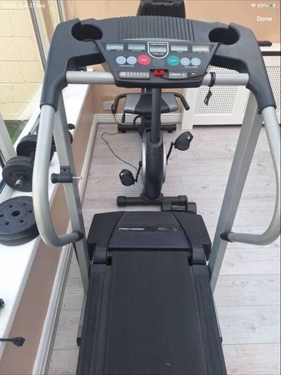 Treadmill & Exercise bike.