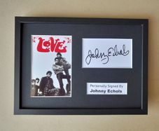 LOVE band framed autograph JOHNNY ECHOLS 60s