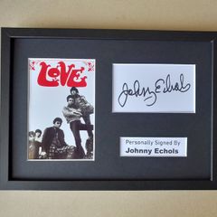 LOVE band framed autograph JOHNNY ECHOLS 60s
