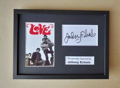 LOVE band framed autograph JOHNNY ECHOLS 60s