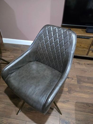 Glass Table And Swivel Chairs