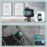 FREE SHIPPING Green Laser Level 3x360 degree Self-Leveling, 3D Laser Levels Laser Spirit Level 30M (Up to 50M with Detector) with Remote Control and Adjustable Rotating Base, Li-ion Battery, Type-C Charging Image 2