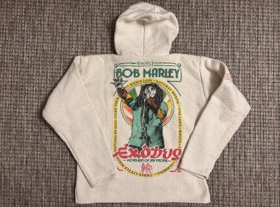 BOB MARLEY European Tour 1977 heavyweight 100% cotton hoodie music icon memorabilia
