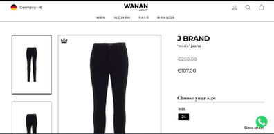 J BRAND Maria black skinny jeans Sz 24 (Fit 6-8UK) - Rrp 250 (New)