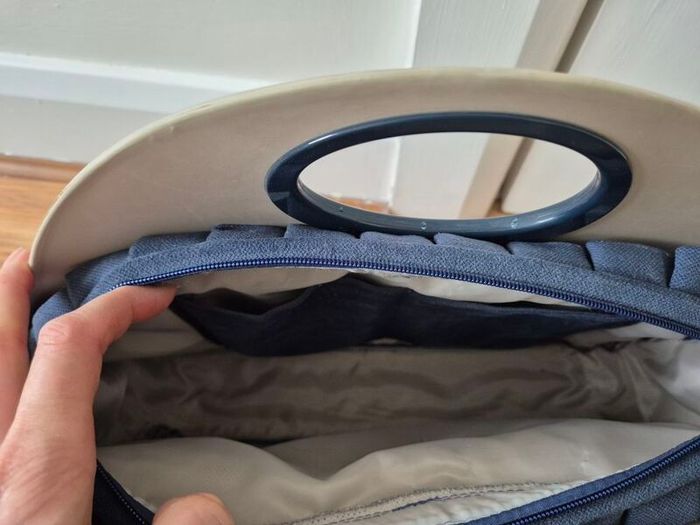 O Bag moon beige and navy