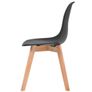 Dining Chairs 6 pcs Black Plastic Image 4