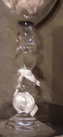 two millennium wine glasses