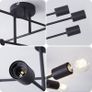 Modern 6 Head Sputnik Light,Adjustable Ceiling Lights Living Room with E27 Base, Black Ceiling Light for Bedroom,Kitchen Lights Ceiling,Chandeliers Ceiling Light Fittings (NO Bulb) Image 3