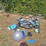 Kids' electric & ordinary bikes, balls, skooter, helmet, baseball bat, toy truck Image 3
