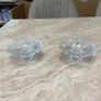 2 glass candle holders Image 3