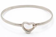 Vintage Signed Sterling Silver Heart Bangle