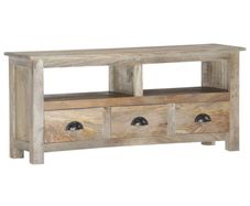 TV Cabinet 110x30x50 cm Solid Mango Wood