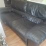 Black leather sofas Image 2