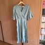 des petits hauts pale sage green midi dress size 1 (8-10) Image 2