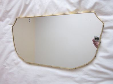 Vintage Art Deco  Mirror with Brass Studded Border