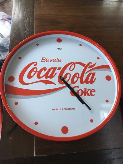 Coca Cola Metal & Glass Wall Clock