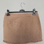 BNWT Bershka Asymmetric Pleated Denim Mini Skirt Tan  Brown Image 3