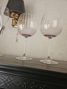 crystal  red wine glasses X 2
