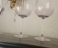 crystal  red wine glasses X 2