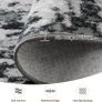 Washable Rugs Living Room 150x210 cm Modern Abstract Rug with Soft Low Pile Vacuum Friendly Non Slip Backing Minimalist Carpet for Lounge Bedroom Dining Room Home Office Black/Grey/White/Navy Image 3
