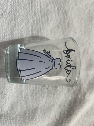 Bride & groom shot glasses