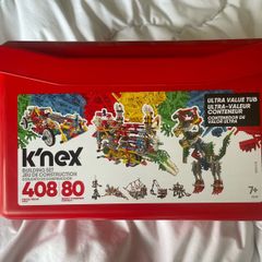 K'nex Building Set - 408 pieces, 80 builds