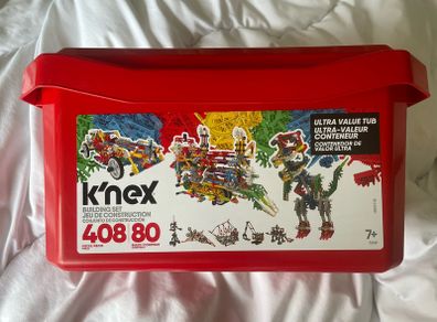 K'nex Building Set - 408 pieces, 80 builds