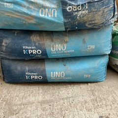 Plastering material and gravel bags