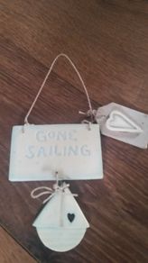 Nautical Themed Sign "Gone Fishing"