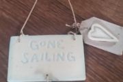 Nautical Themed Sign "Gone Fishing"