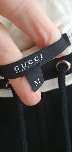 GUCCI black striped cotton  track pants Sz M (10-14) Rrp 450 (New)