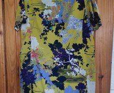 Floral Oriental print shift mini dress (free postage)