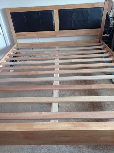 king bed frame light oak