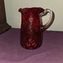 Antique Victorian Cranberry Glass Jug Image 2