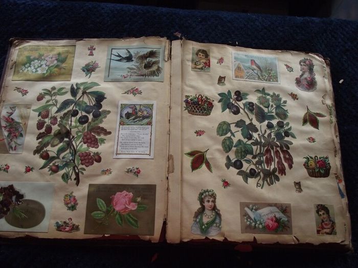 Victorian/Edwardian Album of colourful scraps - Circa 1890's/1900's