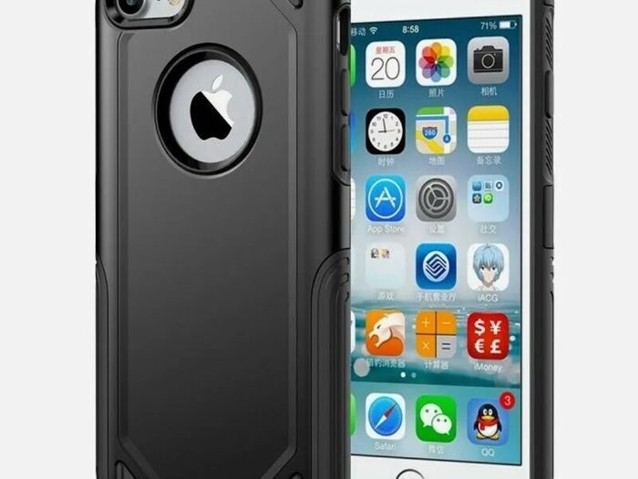 Black Shockproof Armour Case For iPhone 6 PLUS, iPhone 6S PLUS Hybrid Back Cover