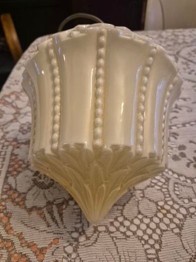Original cream leaf design glass original 1920s Art Deco ceiling light