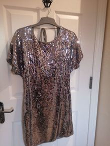Silver sequined dress