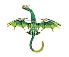 Enamel Dragon Brooch