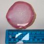 Polished Agate Slice Geode Coasters Set of 3 with Acrylic Display Stands (Blue, Pink, Amber) Image 4
