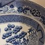 Beautiful Antique Blue and White Transferware Willow Pattern Large Oval Platter, Unknown Maker, Probably Staffordshire-Made Image 2