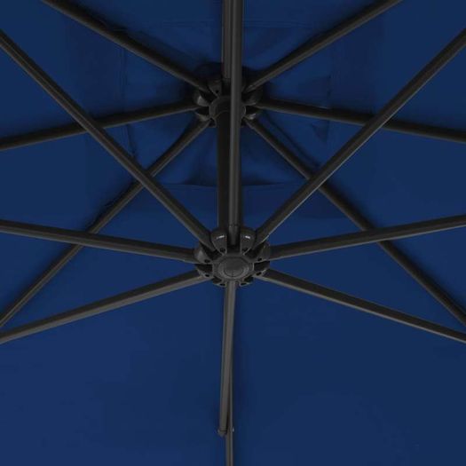 Cantilever Umbrella with Steel Pole 250x250 cm Azure