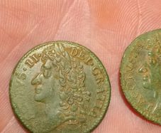 james 2nd shillings in fab cond