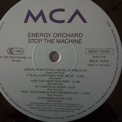 Energy Orchard - Stop The Machine. LP plays brilliantly but no cover. Hence a bargain. Fantastic Belfast band who should have been huge. Look them up on YouTube.