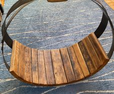 Log Basket for Firewood made from Whiskey Barrel