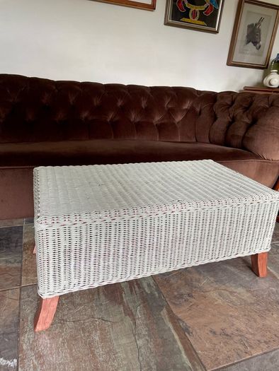 Sturdy Versatile Rattan and Bamboo Low Bench