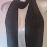 Black long detailed scarf Perfect condition Postage included Image 3