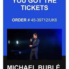 Michael Buble tickets (2) for Belsonic Ormeau Park Belfast Wed 1st July